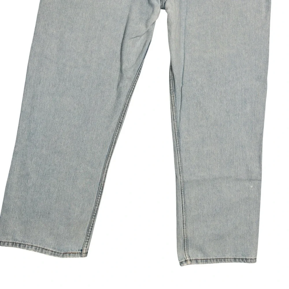 Vtg Levis 505 Regular Fit Jeans‎ Mens 42x30 Light Washed Patched Reinforced